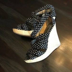 Charlotte Russe Polka Dot Pinup Wedges